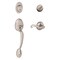 Schlage Plymouth / Flair Satin Nickel Single Cylinder Handleset and Knob Right or Left Handed F60 G PLY 619 F - alternate 2